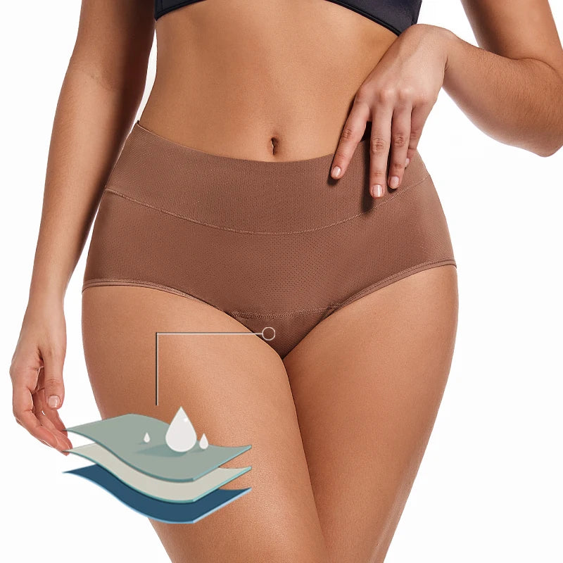 3-Layer Absorbent Menstrual Panties for Maternity and Incontinence - Breathable Waterproof Women's Underwear